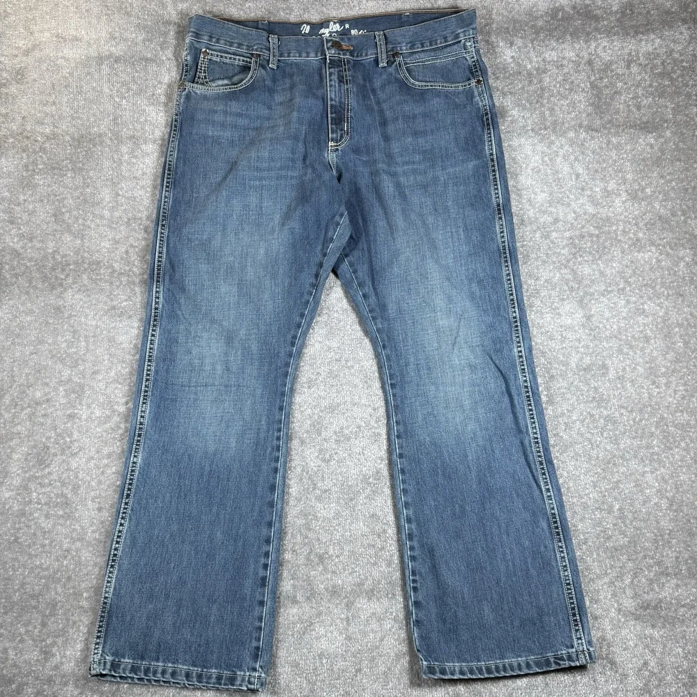 Wrangler Retro Jeans Men's 38x32 Blue‎ Denim Boot Cut Western Cowboy